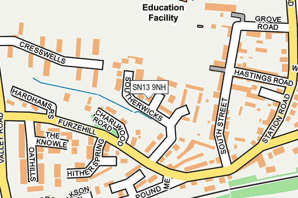 SN13 9NH map - OS OpenMap – Local (Ordnance Survey) SN13 9NH map - OS OpenMap – Local (Ordnance Survey)