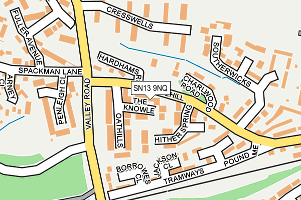 SN13 9NQ map - OS OpenMap – Local (Ordnance Survey) SN13 9NQ map - OS OpenMap – Local (Ordnance Survey)