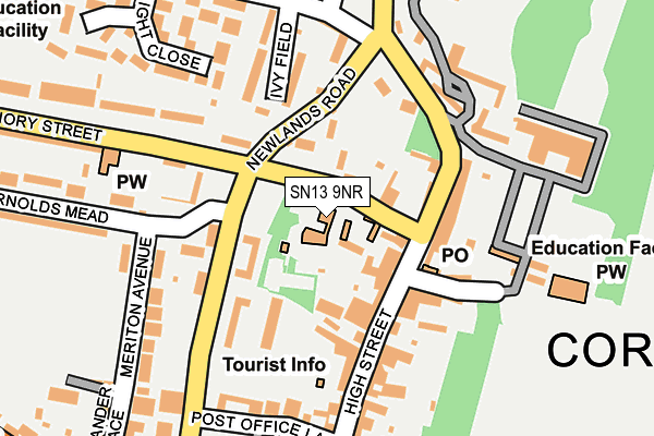 SN13 9NR map - OS OpenMap – Local (Ordnance Survey) SN13 9NR map - OS OpenMap – Local (Ordnance Survey)