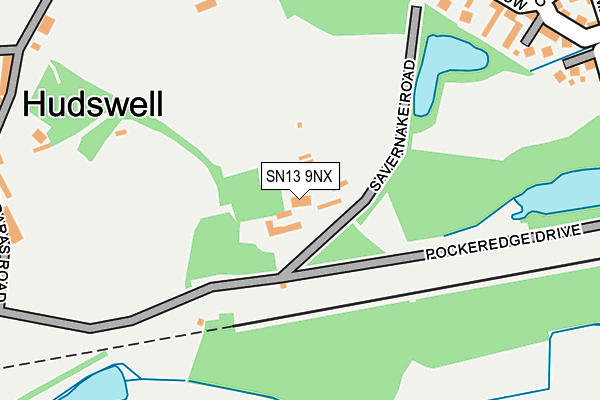 SN13 9NX map - OS OpenMap – Local (Ordnance Survey) SN13 9NX map - OS OpenMap – Local (Ordnance Survey)