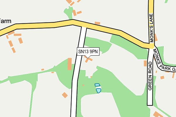 SN13 9PN map - OS OpenMap – Local (Ordnance Survey) SN13 9PN map - OS OpenMap – Local (Ordnance Survey)