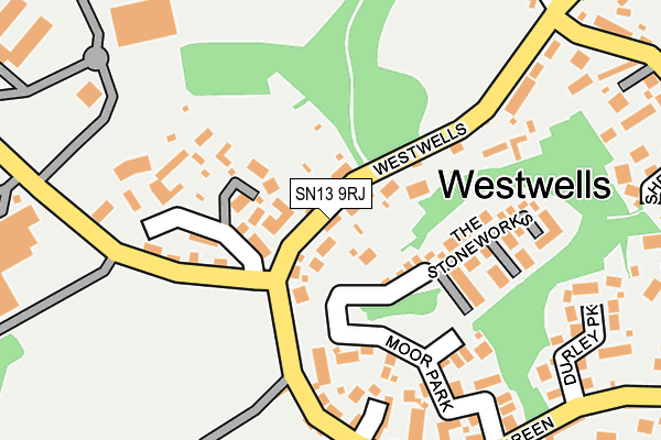 SN13 9RJ map - OS OpenMap – Local (Ordnance Survey) SN13 9RJ map - OS OpenMap – Local (Ordnance Survey)