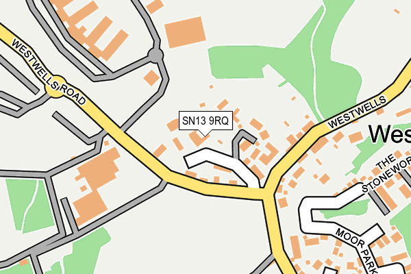 SN13 9RQ map - OS OpenMap – Local (Ordnance Survey) SN13 9RQ map - OS OpenMap – Local (Ordnance Survey)