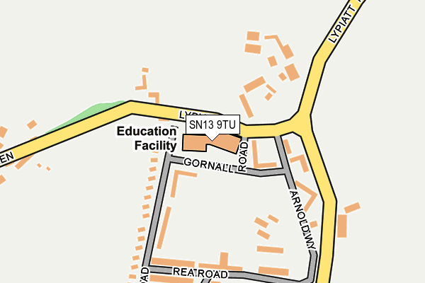 SN13 9TU map - OS OpenMap – Local (Ordnance Survey) SN13 9TU map - OS OpenMap – Local (Ordnance Survey)