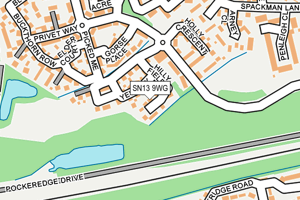 SN13 9WG map - OS OpenMap – Local (Ordnance Survey) SN13 9WG map - OS OpenMap – Local (Ordnance Survey)