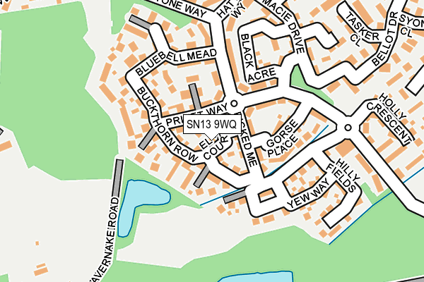 SN13 9WQ map - OS OpenMap – Local (Ordnance Survey) SN13 9WQ map - OS OpenMap – Local (Ordnance Survey)