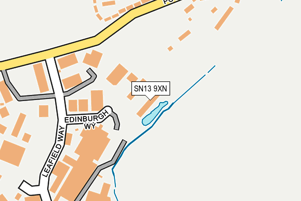 SN13 9XN map - OS OpenMap – Local (Ordnance Survey) SN13 9XN map - OS OpenMap – Local (Ordnance Survey)