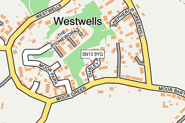SN13 9YG map - OS OpenMap – Local (Ordnance Survey) SN13 9YG map - OS OpenMap – Local (Ordnance Survey)