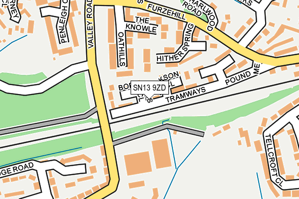SN13 9ZD map - OS OpenMap – Local (Ordnance Survey) SN13 9ZD map - OS OpenMap – Local (Ordnance Survey)