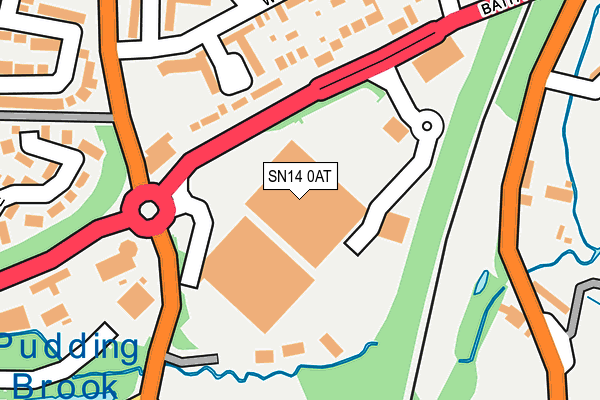 SN14 0AT map - OS OpenMap – Local (Ordnance Survey) SN14 0AT map - OS OpenMap – Local (Ordnance Survey)