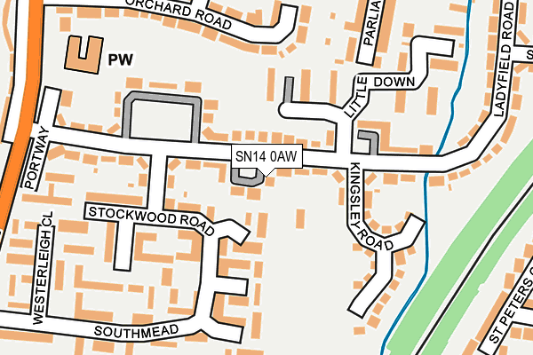 SN14 0AW map - OS OpenMap – Local (Ordnance Survey) SN14 0AW map - OS OpenMap – Local (Ordnance Survey)