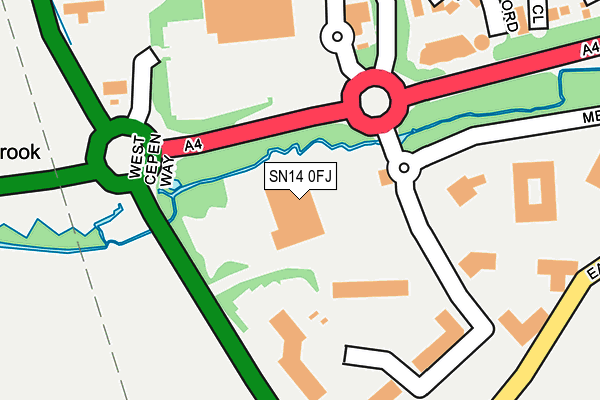 SN14 0FJ map - OS OpenMap – Local (Ordnance Survey) SN14 0FJ map - OS OpenMap – Local (Ordnance Survey)
