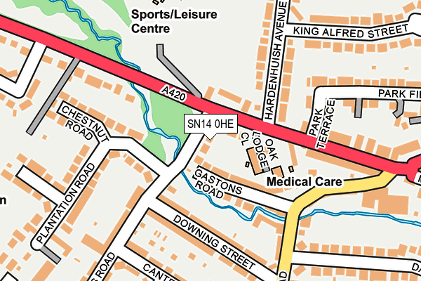 SN14 0HE map - OS OpenMap – Local (Ordnance Survey) SN14 0HE map - OS OpenMap – Local (Ordnance Survey)