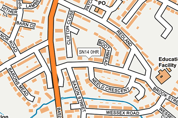 SN14 0HR map - OS OpenMap – Local (Ordnance Survey) SN14 0HR map - OS OpenMap – Local (Ordnance Survey)