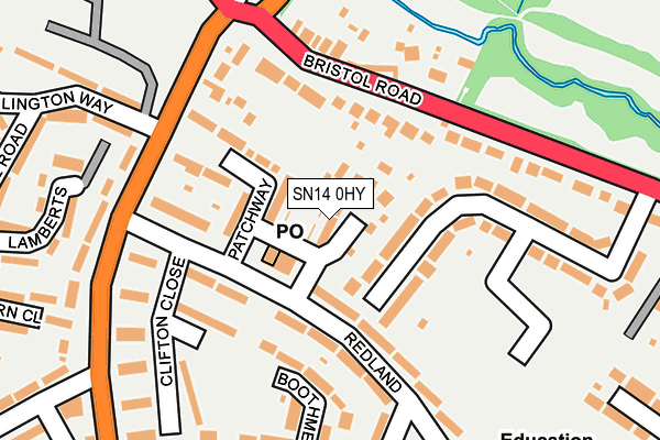 SN14 0HY map - OS OpenMap – Local (Ordnance Survey) SN14 0HY map - OS OpenMap – Local (Ordnance Survey)