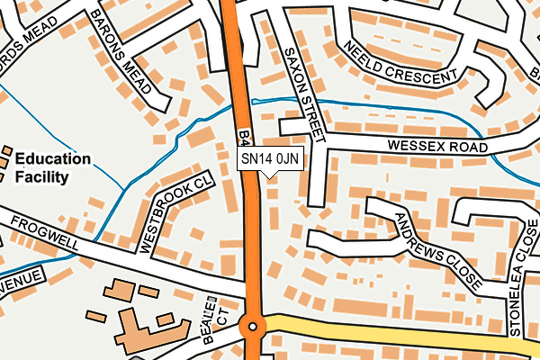 SN14 0JN map - OS OpenMap – Local (Ordnance Survey) SN14 0JN map - OS OpenMap – Local (Ordnance Survey)