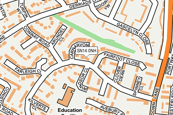 SN14 0NH map - OS OpenMap – Local (Ordnance Survey) SN14 0NH map - OS OpenMap – Local (Ordnance Survey)