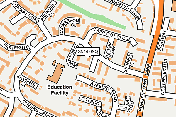 SN14 0NQ map - OS OpenMap – Local (Ordnance Survey) SN14 0NQ map - OS OpenMap – Local (Ordnance Survey)