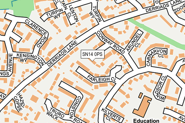 SN14 0PS map - OS OpenMap – Local (Ordnance Survey) SN14 0PS map - OS OpenMap – Local (Ordnance Survey)