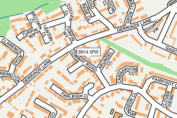 SN14 0PW map - OS OpenMap – Local (Ordnance Survey) SN14 0PW map - OS OpenMap – Local (Ordnance Survey)