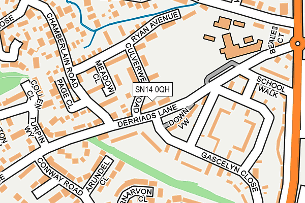 SN14 0QH map - OS OpenMap – Local (Ordnance Survey) SN14 0QH map - OS OpenMap – Local (Ordnance Survey)