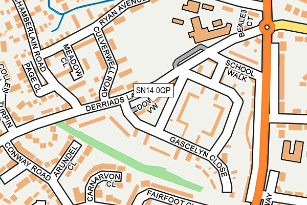 SN14 0QP map - OS OpenMap – Local (Ordnance Survey) SN14 0QP map - OS OpenMap – Local (Ordnance Survey)