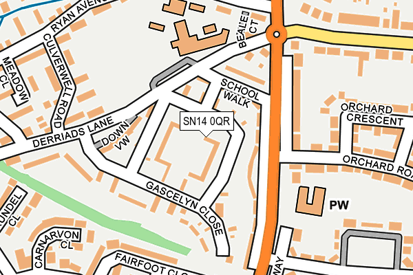 SN14 0QR map - OS OpenMap – Local (Ordnance Survey)