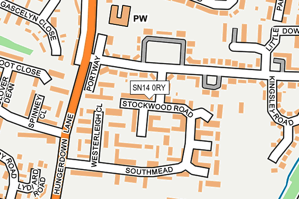 SN14 0RY map - OS OpenMap – Local (Ordnance Survey) SN14 0RY map - OS OpenMap – Local (Ordnance Survey)