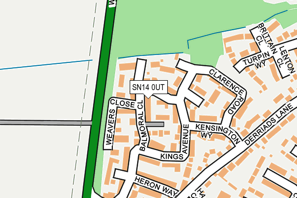 SN14 0UT map - OS OpenMap – Local (Ordnance Survey) SN14 0UT map - OS OpenMap – Local (Ordnance Survey)