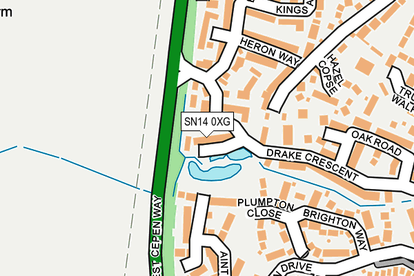 SN14 0XG map - OS OpenMap – Local (Ordnance Survey) SN14 0XG map - OS OpenMap – Local (Ordnance Survey)