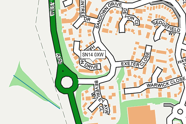 SN14 0XW map - OS OpenMap – Local (Ordnance Survey) SN14 0XW map - OS OpenMap – Local (Ordnance Survey)