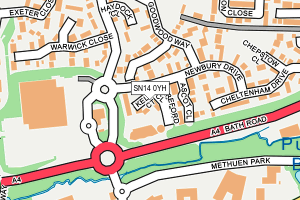 SN14 0YH map - OS OpenMap – Local (Ordnance Survey) SN14 0YH map - OS OpenMap – Local (Ordnance Survey)