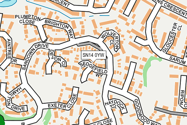 SN14 0YW map - OS OpenMap – Local (Ordnance Survey) SN14 0YW map - OS OpenMap – Local (Ordnance Survey)