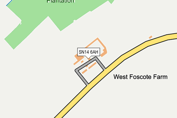 SN14 6AH map - OS OpenMap – Local (Ordnance Survey) SN14 6AH map - OS OpenMap – Local (Ordnance Survey)