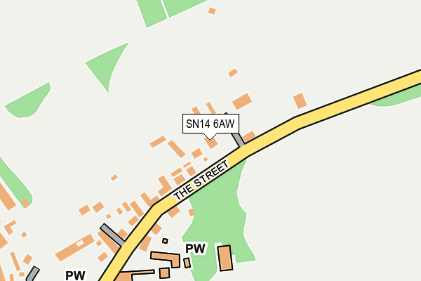 SN14 6AW map - OS OpenMap – Local (Ordnance Survey) SN14 6AW map - OS OpenMap – Local (Ordnance Survey)