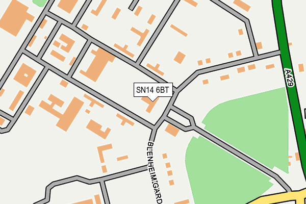SN14 6BT map - OS OpenMap – Local (Ordnance Survey) SN14 6BT map - OS OpenMap – Local (Ordnance Survey)