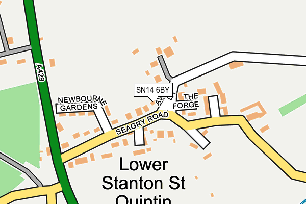 SN14 6BY map - OS OpenMap – Local (Ordnance Survey) SN14 6BY map - OS OpenMap – Local (Ordnance Survey)