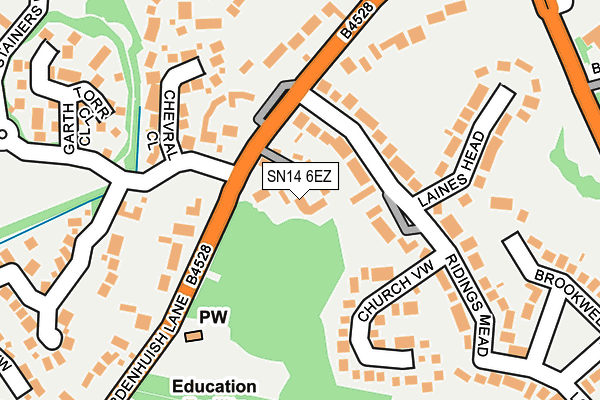 SN14 6EZ map - OS OpenMap – Local (Ordnance Survey) SN14 6EZ map - OS OpenMap – Local (Ordnance Survey)