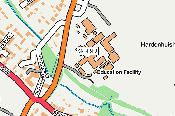 SN14 6HJ map - OS OpenMap – Local (Ordnance Survey) SN14 6HJ map - OS OpenMap – Local (Ordnance Survey)