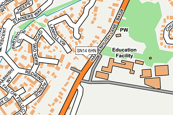 SN14 6HN map - OS OpenMap – Local (Ordnance Survey)