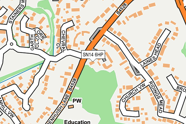 SN14 6HP map - OS OpenMap – Local (Ordnance Survey) SN14 6HP map - OS OpenMap – Local (Ordnance Survey)