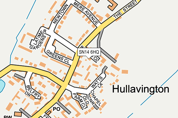 SN14 6HQ map - OS OpenMap – Local (Ordnance Survey) SN14 6HQ map - OS OpenMap – Local (Ordnance Survey)