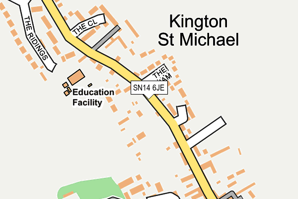 SN14 6JE map - OS OpenMap – Local (Ordnance Survey) SN14 6JE map - OS OpenMap – Local (Ordnance Survey)