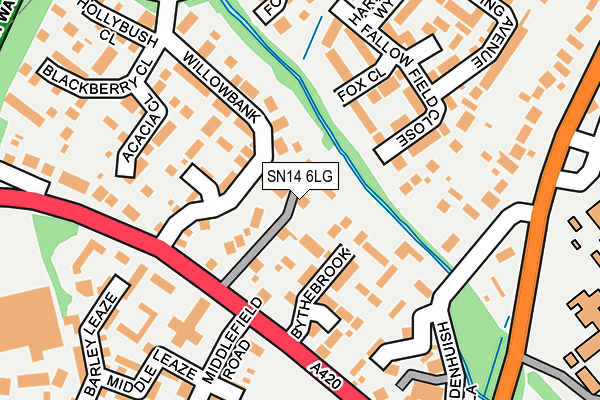 SN14 6LG map - OS OpenMap – Local (Ordnance Survey) SN14 6LG map - OS OpenMap – Local (Ordnance Survey)