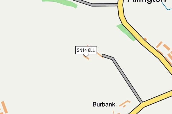 SN14 6LL map - OS OpenMap – Local (Ordnance Survey) SN14 6LL map - OS OpenMap – Local (Ordnance Survey)