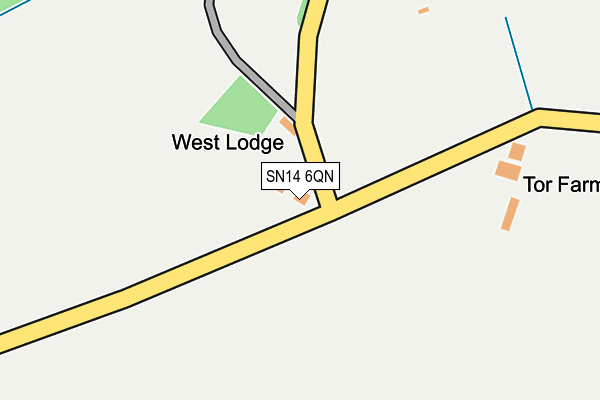 SN14 6QN map - OS OpenMap – Local (Ordnance Survey) SN14 6QN map - OS OpenMap – Local (Ordnance Survey)