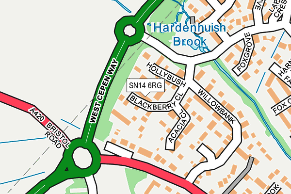 SN14 6RG map - OS OpenMap – Local (Ordnance Survey) SN14 6RG map - OS OpenMap – Local (Ordnance Survey)