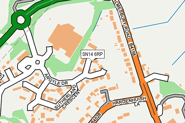 SN14 6RP map - OS OpenMap – Local (Ordnance Survey) SN14 6RP map - OS OpenMap – Local (Ordnance Survey)