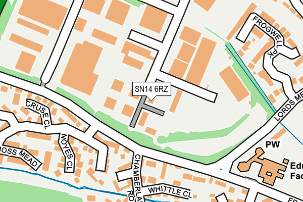 SN14 6RZ map - OS OpenMap – Local (Ordnance Survey) SN14 6RZ map - OS OpenMap – Local (Ordnance Survey)