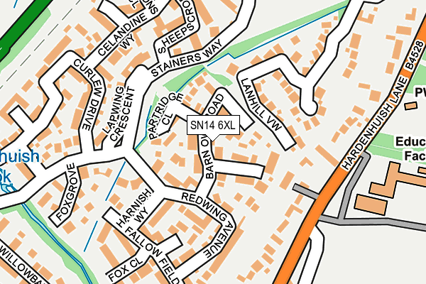 SN14 6XL map - OS OpenMap – Local (Ordnance Survey) SN14 6XL map - OS OpenMap – Local (Ordnance Survey)